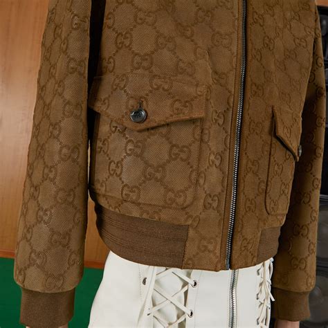 gucci bomber jacket snake|Perforated leather bomber jacket with GG .